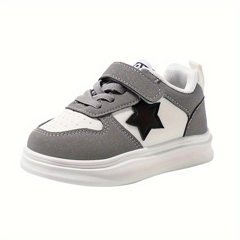 Sneakers vintage e casual con motivo a stelle per ragazzi, con chiusura in velcro - Rey