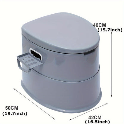 Inodoro portátil de PVC gris - Cómodo y práctico para acampar y situaciones de emergencia