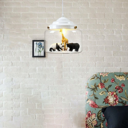 Petit Zoo in Glass Pendant Lamp – Unique Atmosphere with Miniature Animals