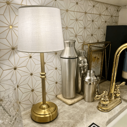 Cordless Table Lamp - LED Retro Fabric