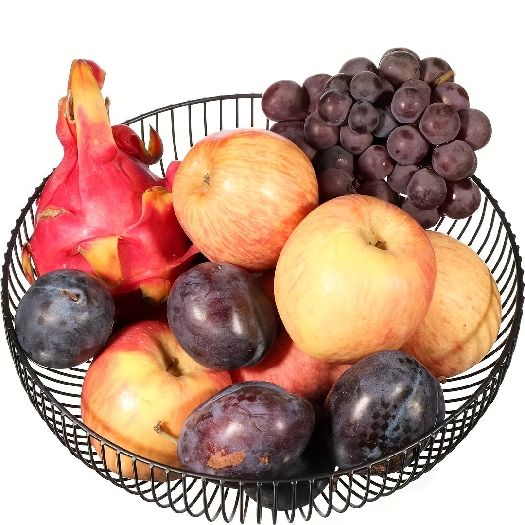 Frutero redondo de metal para mesa y cocina – Diseño minimalista y decorativo