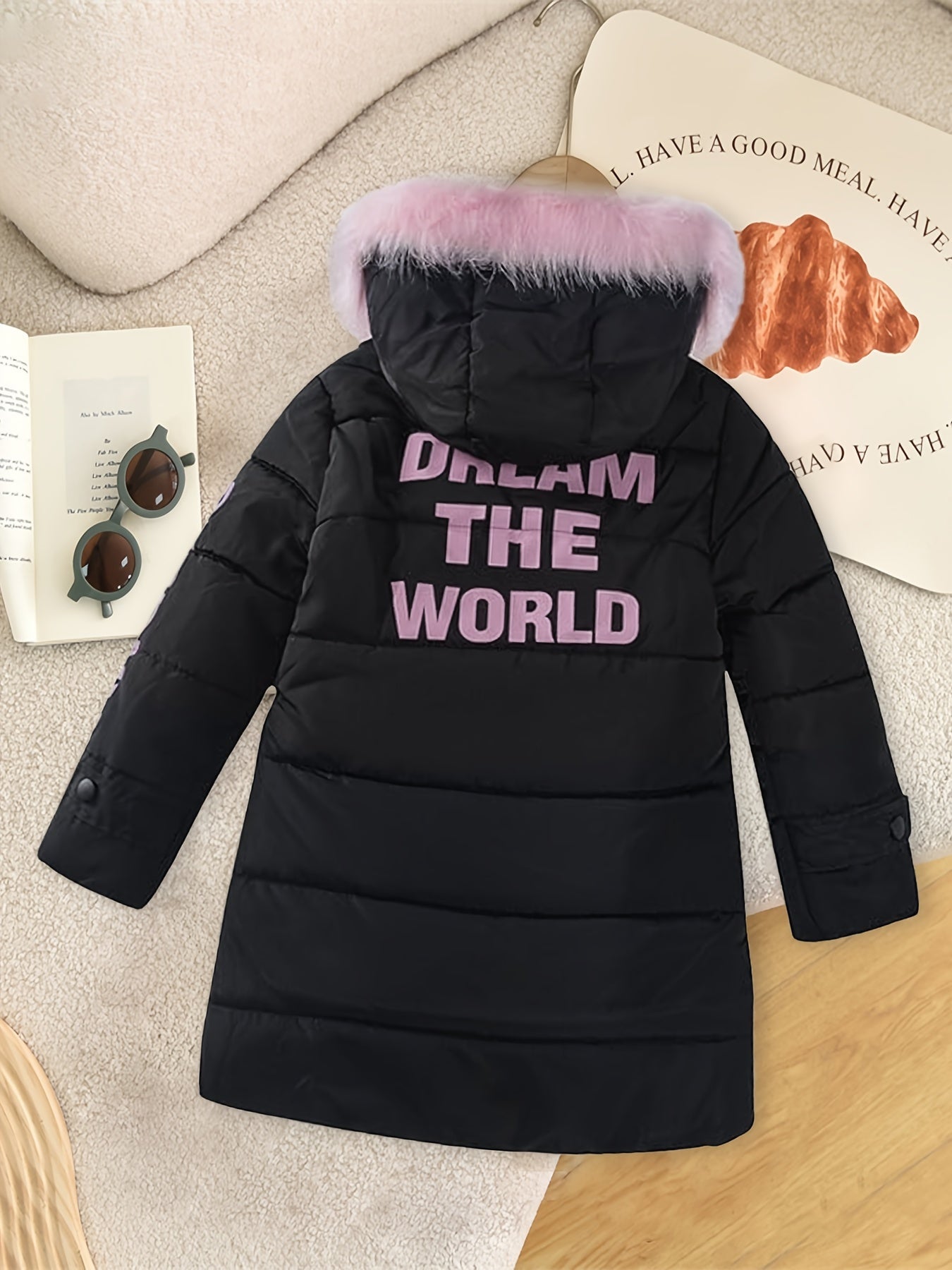 Girls' Padded Parka Winter Coat with Zip - Janen