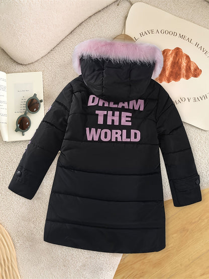 Girls' Padded Parka Winter Coat with Zip - Janen