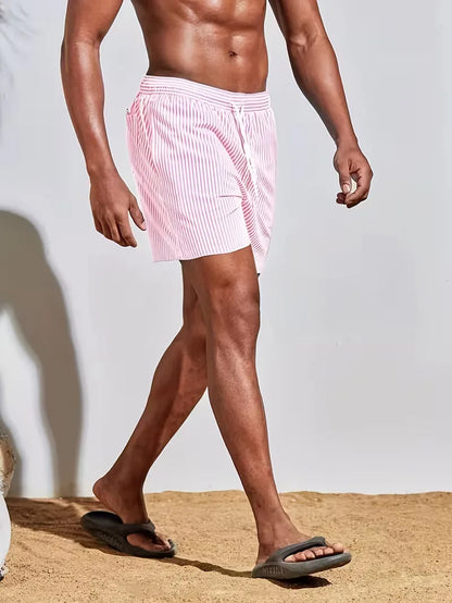 Short de bain à motif rayé