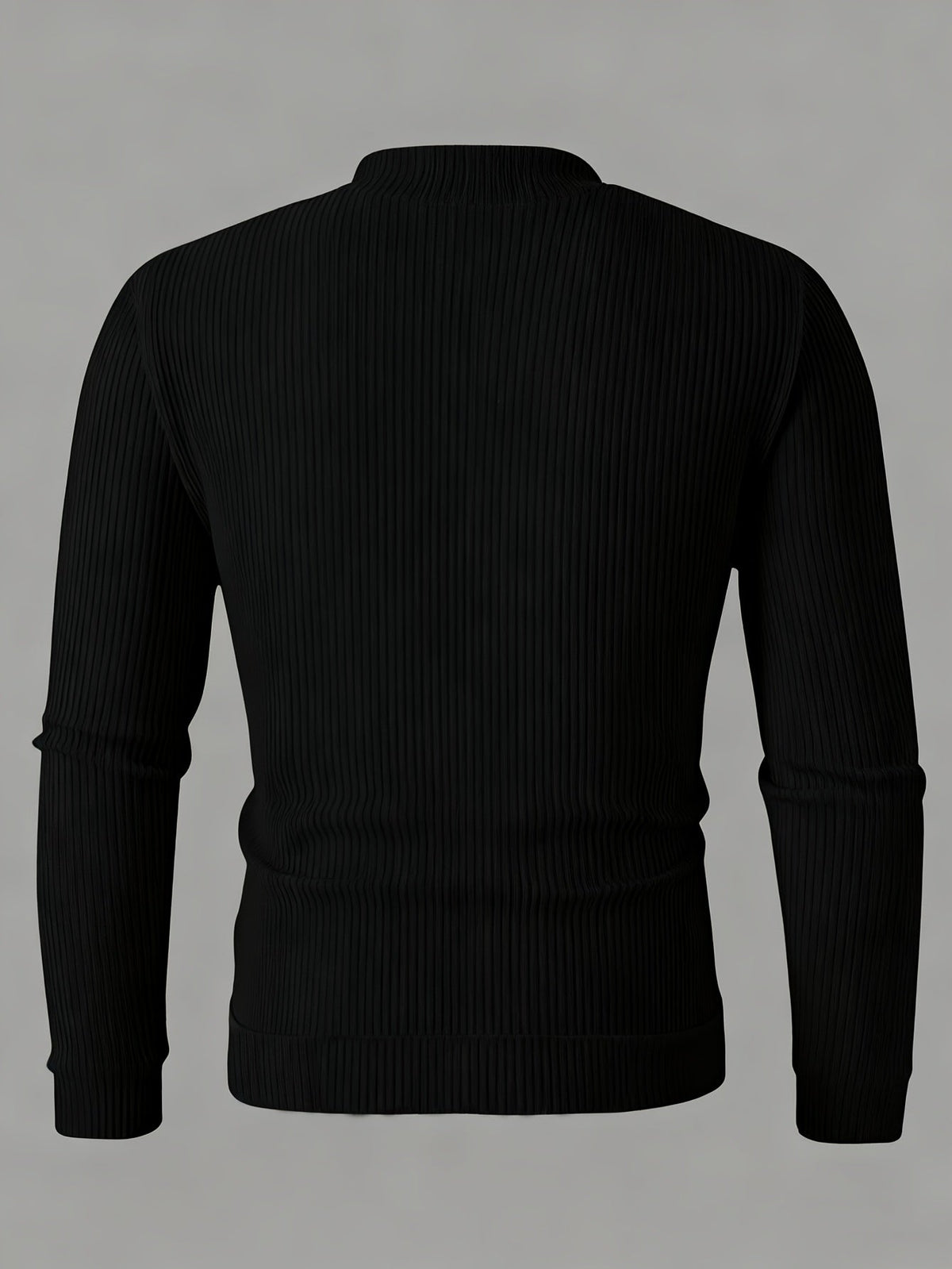 Cardigan da uomo a coste con zip – Vestibilità comoda per autunno e inverno