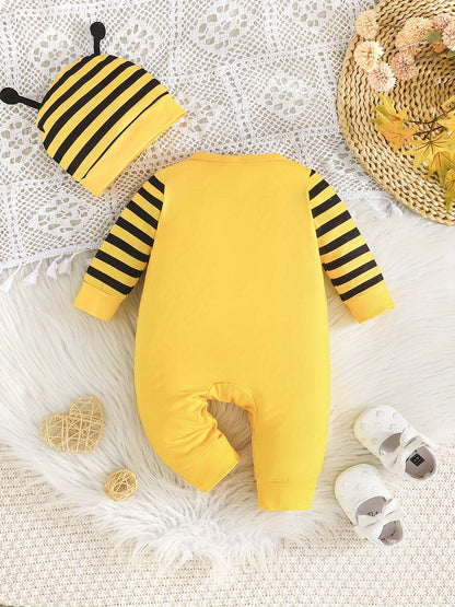 Cute Bees Jumpsuit Set – Perfect for Outdoor Adventures for Babies