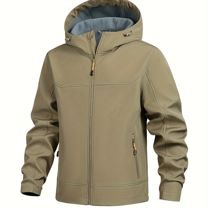 Men's Outdoor Softshell Jacket with Hood – Quick-Drying and Windproof