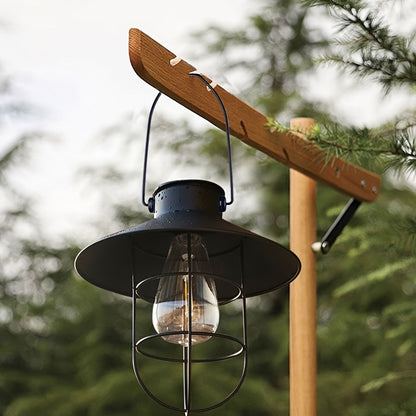 Set di 2 lanterne solari rétro – Lampade vintage da appendere in giardino e sul balcone
