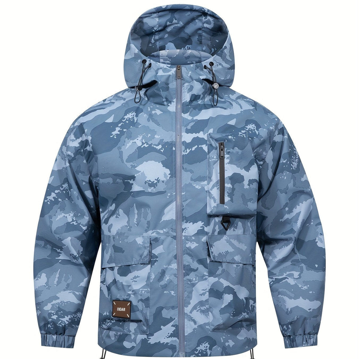 Chaqueta para hombre con estampado de camuflaje y capucha – Informal y cómoda