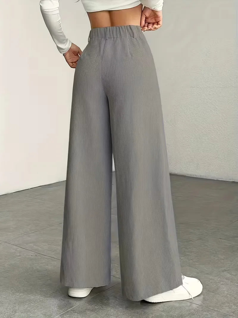 Pantalon à jambes larges taille haute