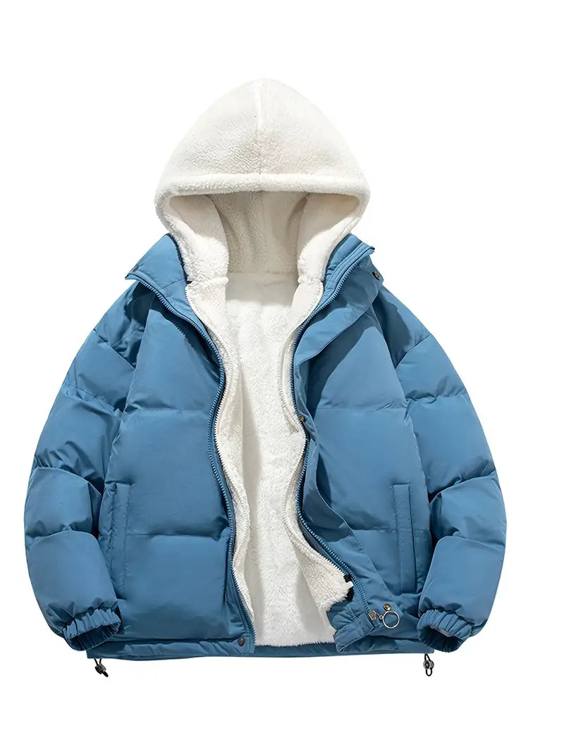 Winter Puffer Jacket with Hood - Angela