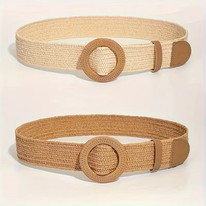 Ceinture large avec boucle ronde