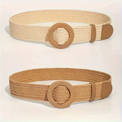 Ceinture large avec boucle ronde