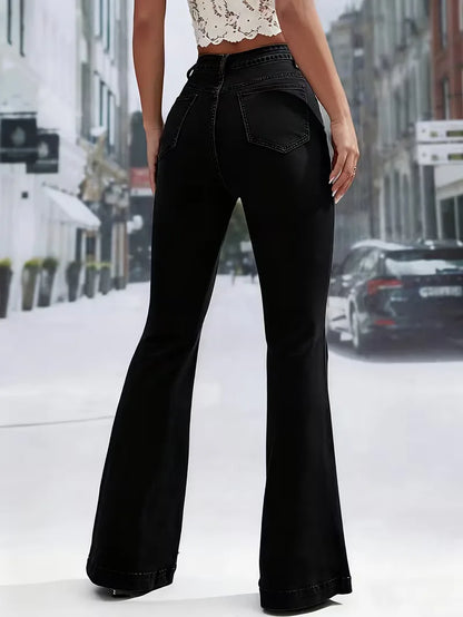 Flared jeans with high waist