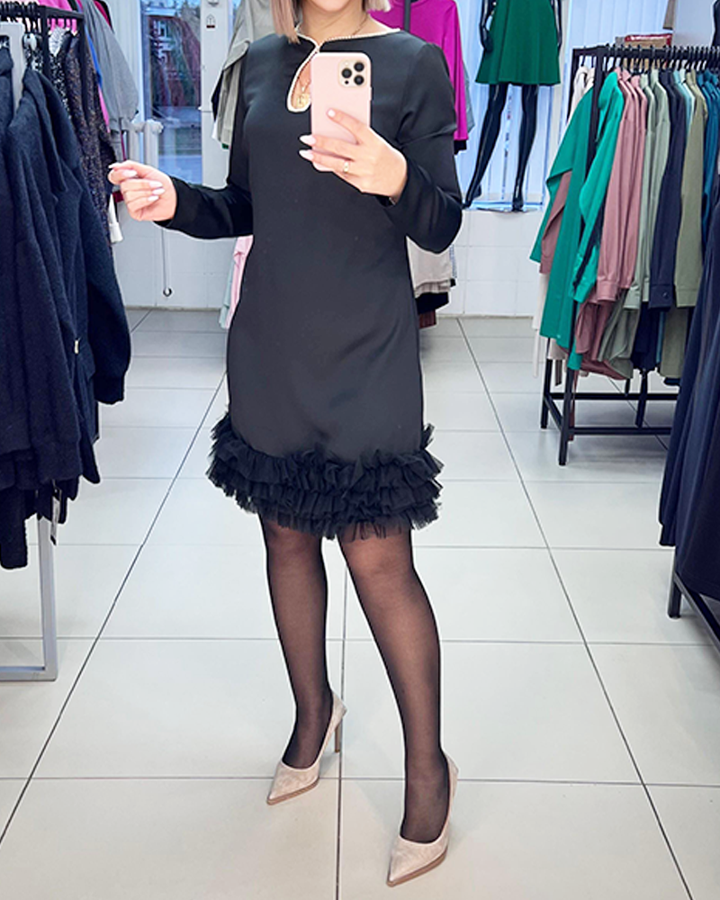 Dress with Pearl Collar - Pearla