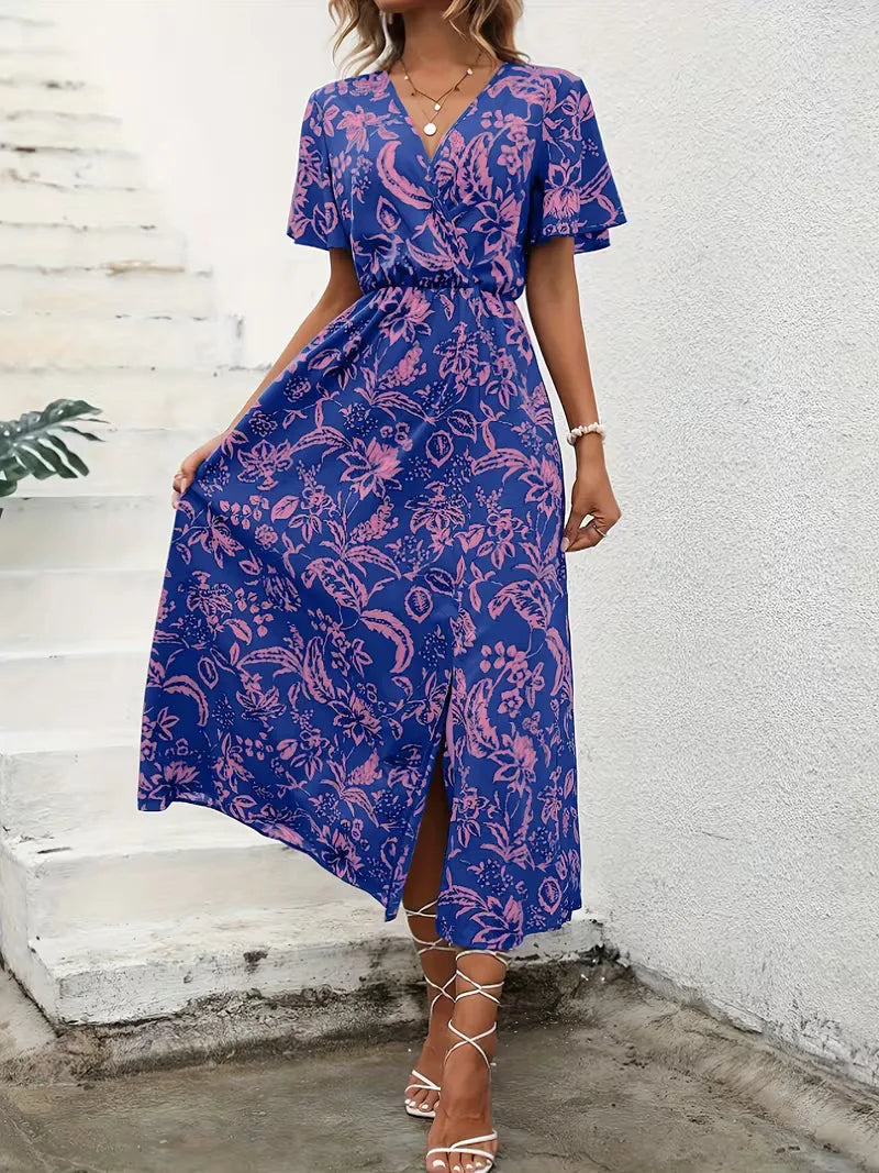 Robe portefeuille à imprimé floral