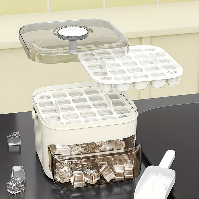 Dobbel isbitform med 50 rom og pressmekanisme for enkel bruk