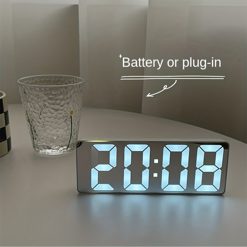 Sveglia digitale a LED con indicazione della temperatura e luminosità regolabile