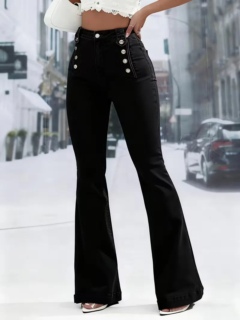 Flared jeans with high waist