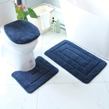 Juego de 3 alfombrillas de baño de microfibra ultrafina – De secado rápido y absorbentes