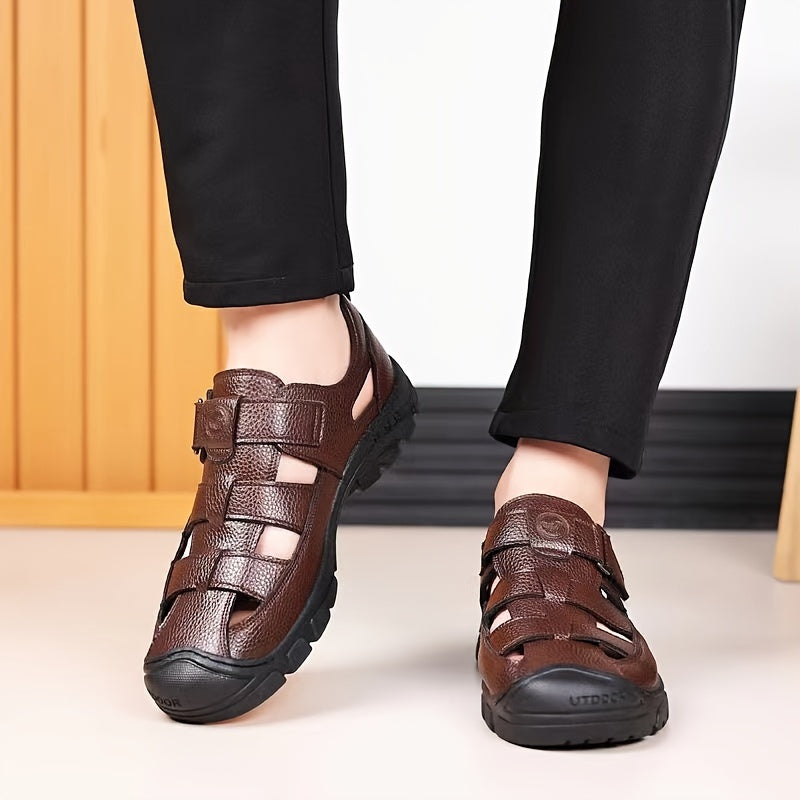 Sustainable Men's Outdoor Sandals – Breathable Adjustable Sandals with Non-Slip Sole