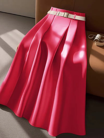 Jupe plissée taille haute