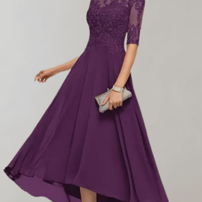 Maxi dress with lace sleeves - Wedding guest