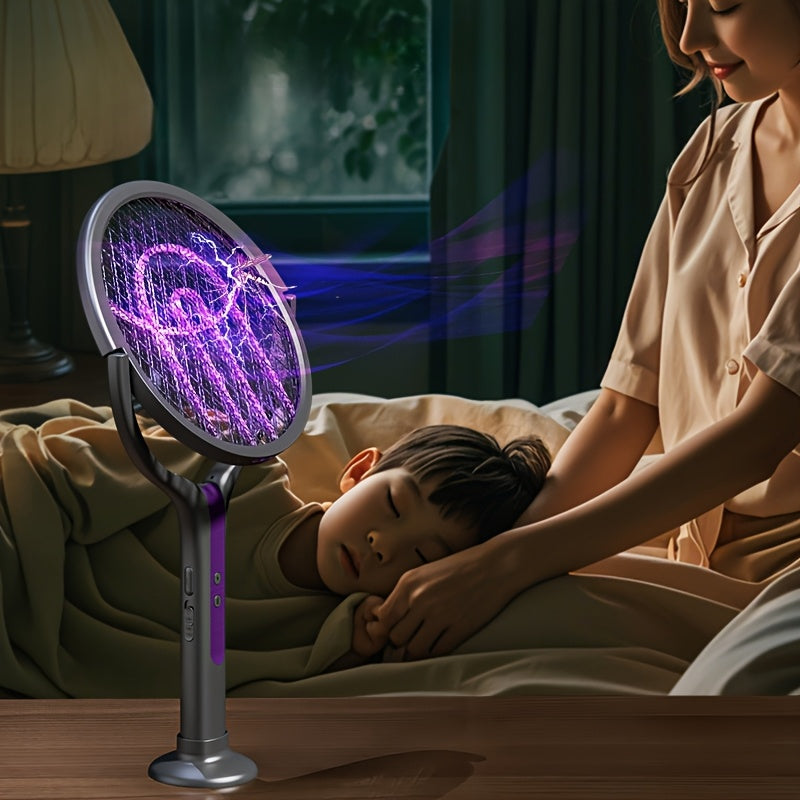 Foldable Electric Mosquito Zapper – Rechargeable with Extendable Handle