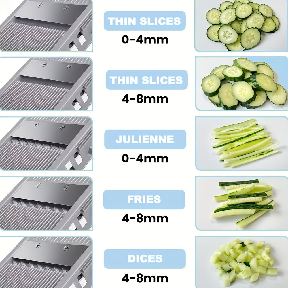 Multifunctional Vegetable Slicer – Safe, Adjustable and with Large Capacity