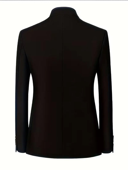 Blazer ajusté avec col mandarin