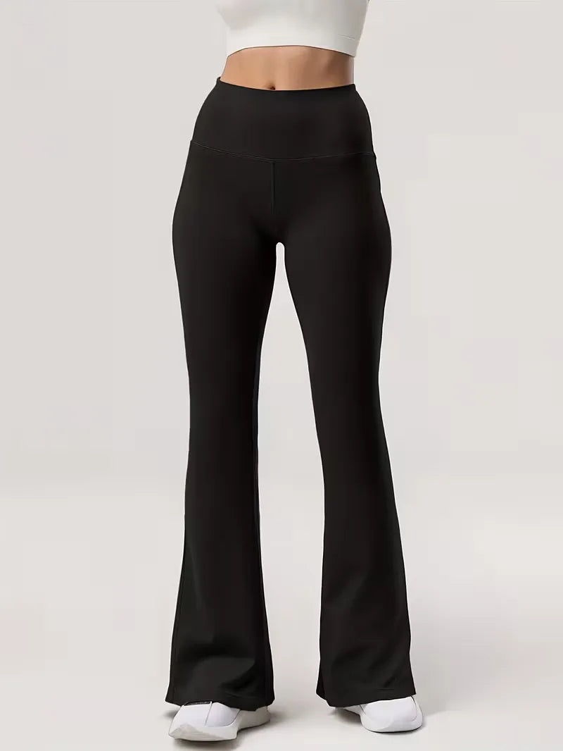 Flared Trousers with High Waist