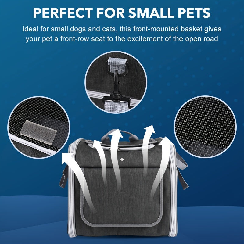 Cesta extensible para bicicleta para mascotas - Cómoda y segura para perros pequeños y gatos
