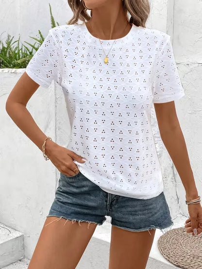 T-shirt avec motif œillet