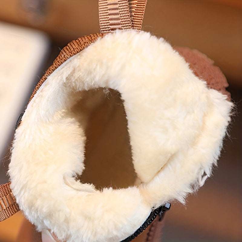 Botas modernas, suaves y cálidas, con forro de felpa y cremallera para niños - Jeo