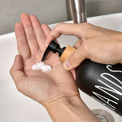 Modern Soap Dispenser with Wooden Tray - For a Stylish Bathroom