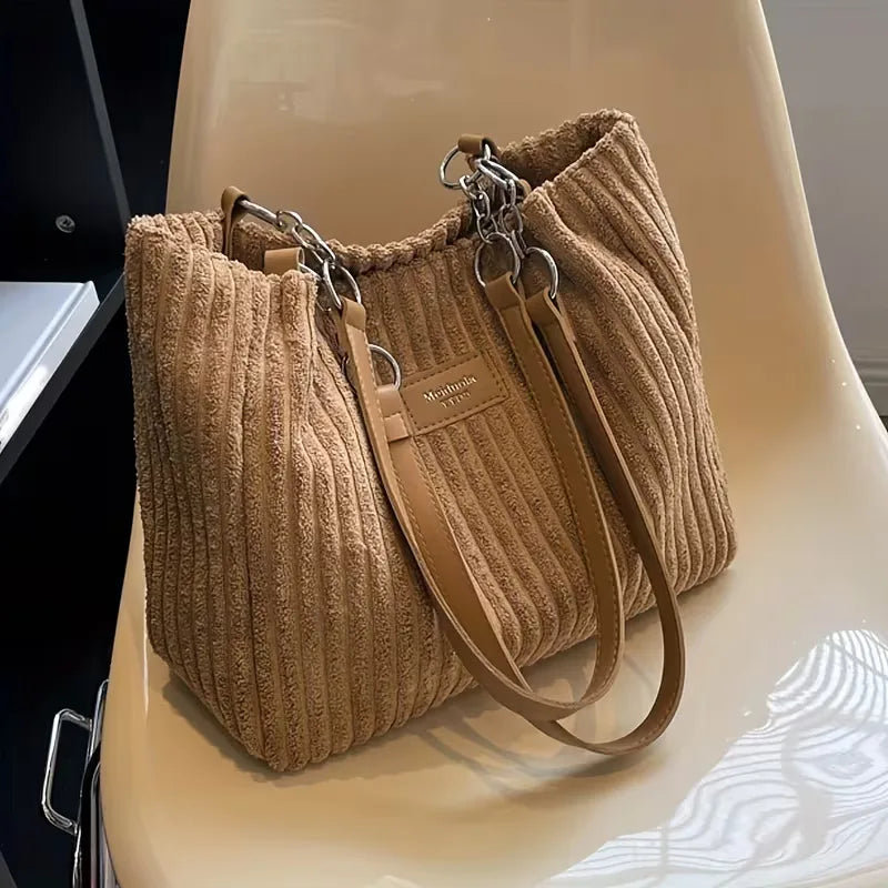 Sac à bandoulière à texture côtelée