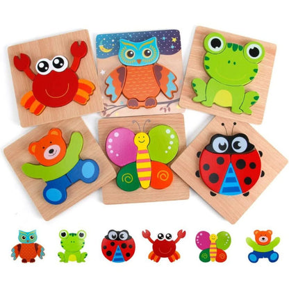 Umweltfreundliche Holzpuzzles | 6er-Pack