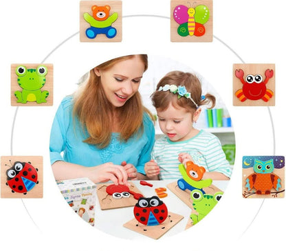 Umweltfreundliche Holzpuzzles | 6er-Pack