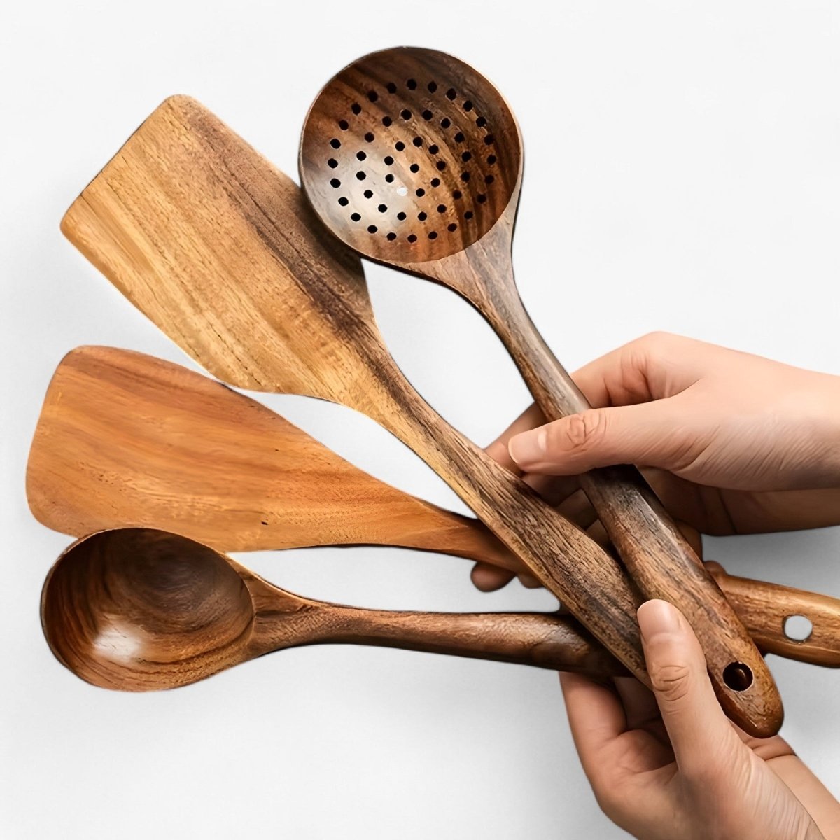 11-Piece Heat-Resistant Wooden Kitchen Set