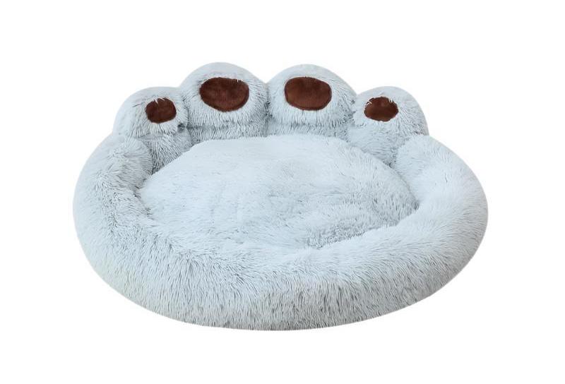 Cama para mascotas con forma de huella y máxima comodidad