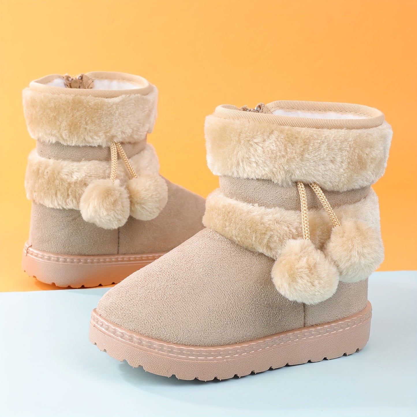 Girls' Snow Warm Fleece Snug Non-Slip Boots - Moby