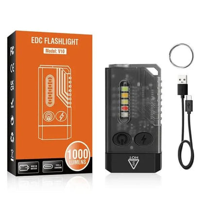Svítilna EDC | Červené UV-modré světlo | Extra jasná 1000LM