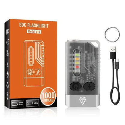 Svítilna EDC | Červené UV-modré světlo | Extra jasná 1000LM