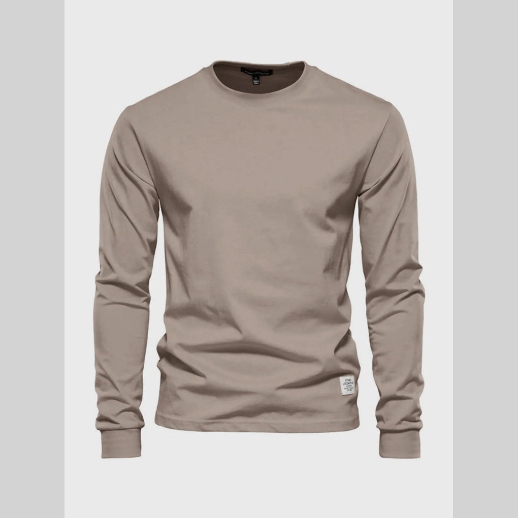 Men's Long Sleeve T-Shirt with Round Neck – Classic Everyday Style