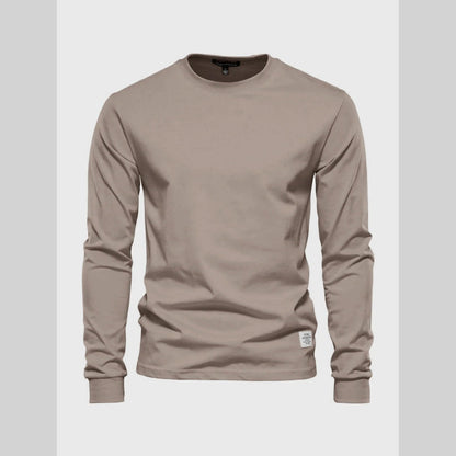 Men's Long Sleeve T-Shirt with Round Neck – Classic Everyday Style