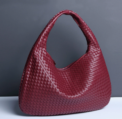 Woven Handbag in Vegan Leather