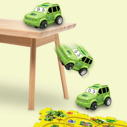 Pista de puzle educativa | Juego de coches