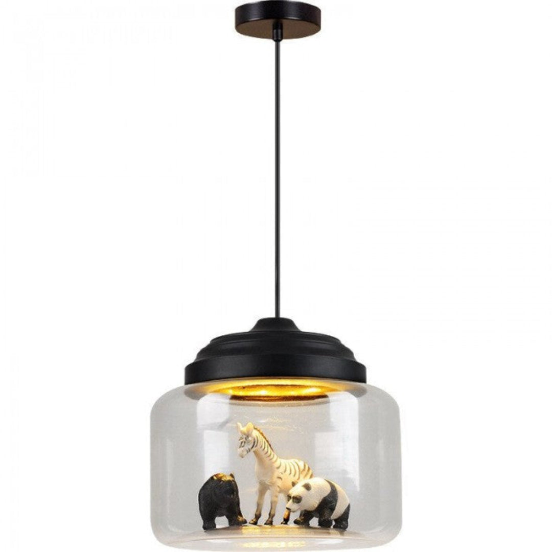 Petit Zoo in Glass Pendant Lamp – Unique Atmosphere with Miniature Animals