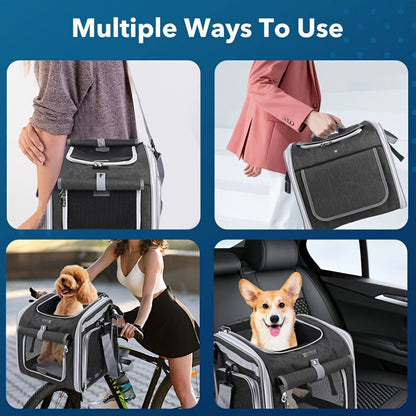 Cesta extensible para bicicleta para mascotas - Cómoda y segura para perros pequeños y gatos