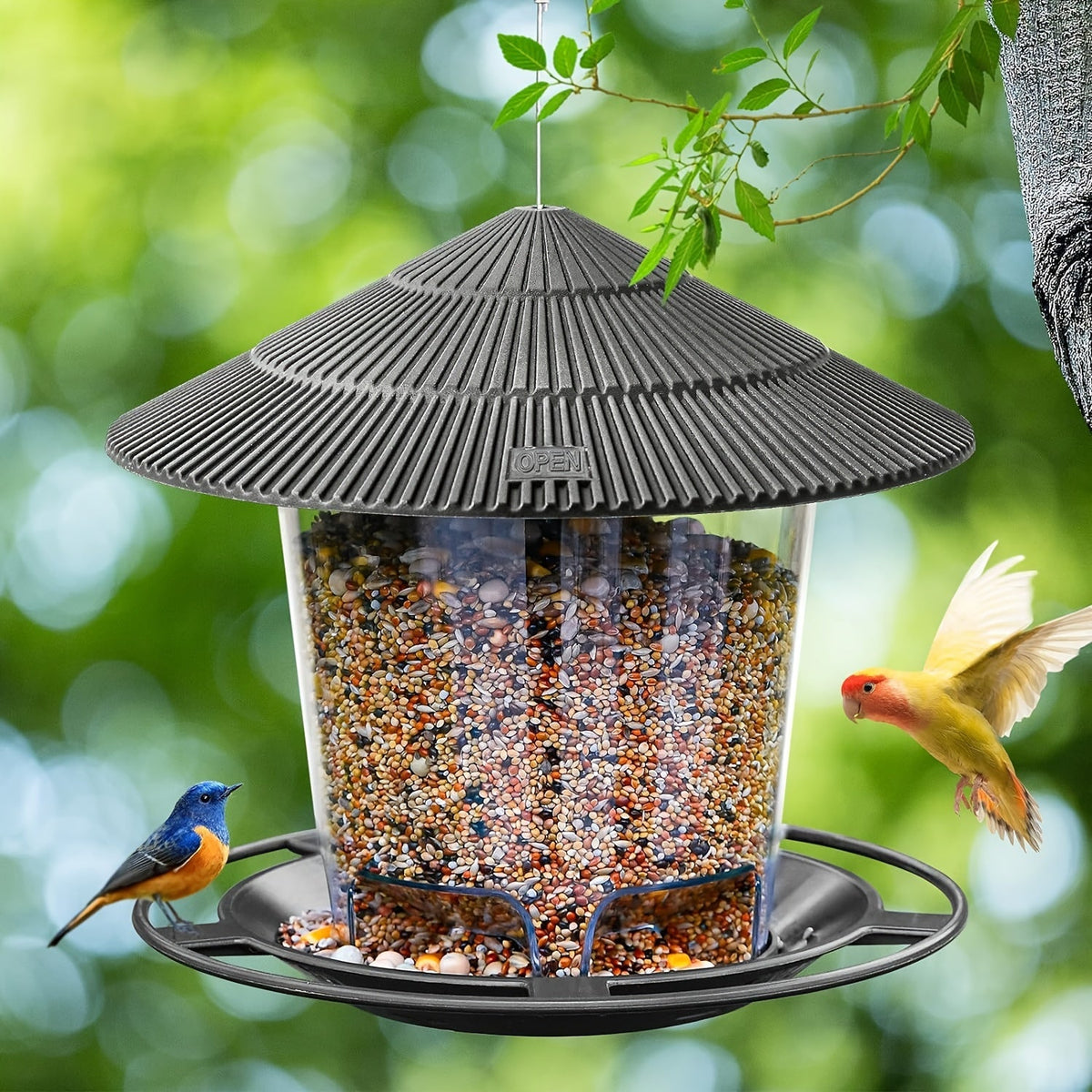 Mushroom-Shaped Bird Feeder Station – Handy and Decorative for Gardens and Outdoor Spaces